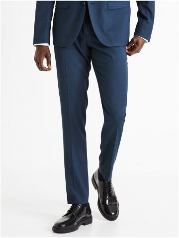 Modré pánské oblekové kalhoty Celio Doarmure