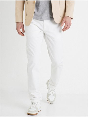 Bílé pánské chino kalhoty Celio Tocharles