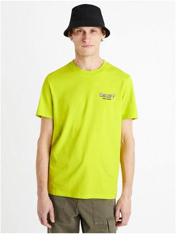 Neonově žluté pánské tričko Celio Dragon Ball Z