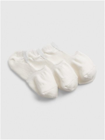 Sada tří párů pánských neviditelných ponožek v bílé barvě GAP