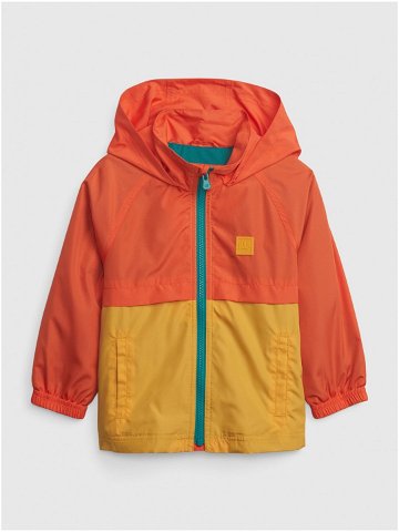 Žluto-oranžová dětská bunda na zip GAP