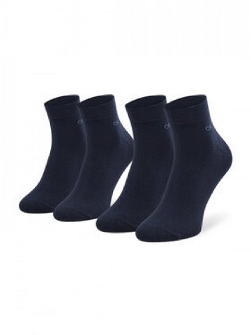 Calvin Klein Sada 2 párů pánských nízkých ponožek 701218706 Tmavomodrá