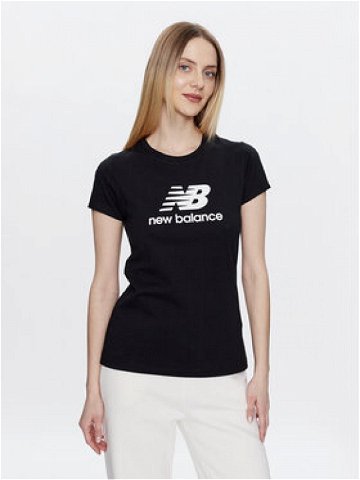 New Balance T-Shirt Essentials Stacked Logo WT31546 Černá Athletic Fit