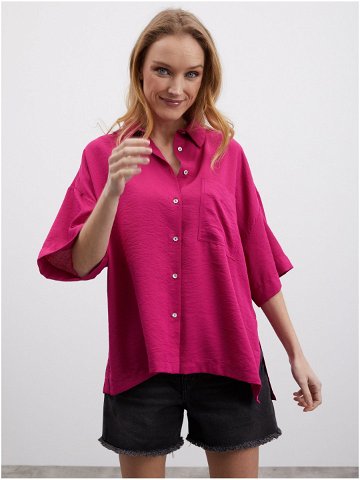 Tmavě růžová dámská oversize košile ZOOT lab Rhiannon