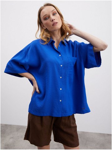 Modrá dámská oversize košile ZOOT lab Rhiannon