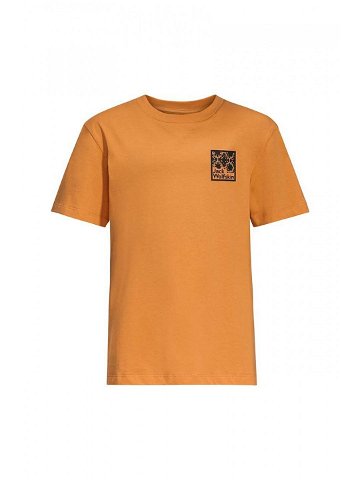 Dětské bavlněné tričko Jack Wolfskin TEEN EXPLORING T B žlutá barva s potiskem