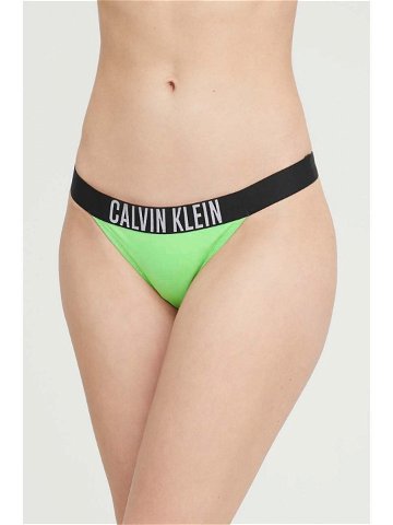 Plavkové kalhotky Calvin Klein zelená barva