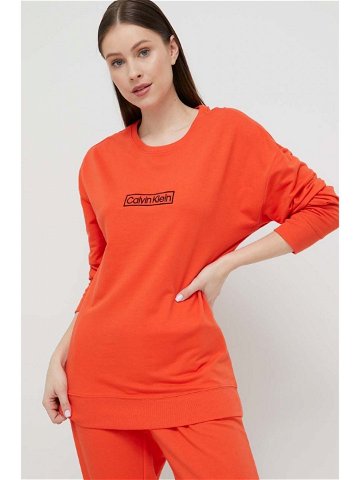 Mikina Calvin Klein Underwear oranžová barva s aplikací