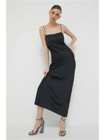 Šaty Abercrombie & Fitch černá barva maxi