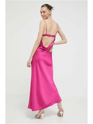 Šaty Abercrombie & Fitch růžová barva maxi