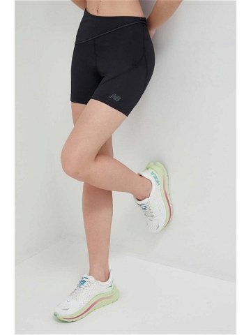Běžecké šortky New Balance Q Speed černá barva high waist