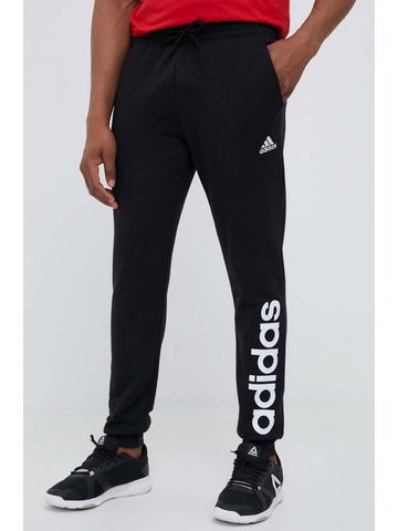 Bavlněné tepláky adidas černá barva s potiskem