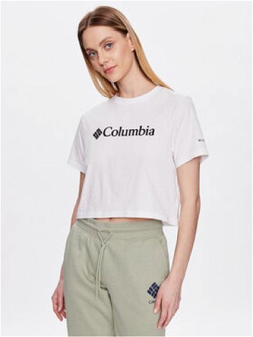 Columbia T-Shirt North Casades 1930051 Bílá Cropped Fit