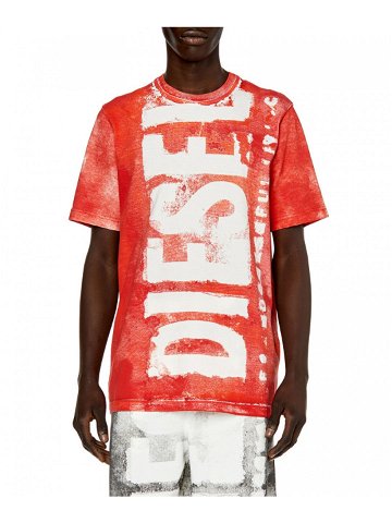 Tričko diesel t-just-g12 t-shirt červená xxl
