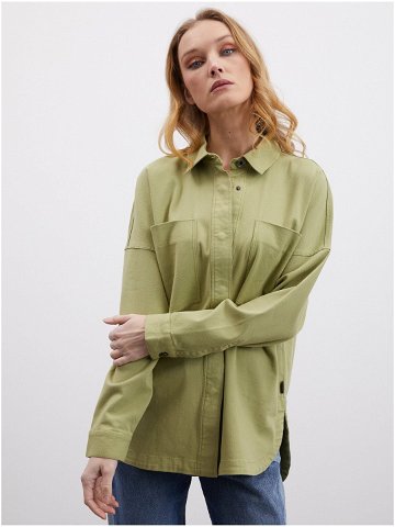 Světle zelená dámská svrchní oversize košile ZOOT lab Becca