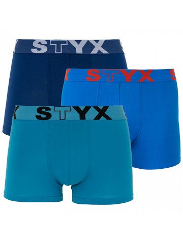 3PACK pánské boxerky Styx sportovní guma modré G9676869 XXL