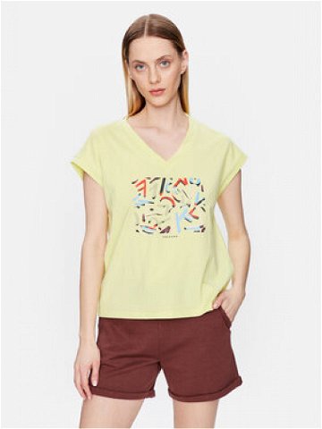Volcano T-Shirt T-Abstract L02156-S23 Žlutá Regular Fit