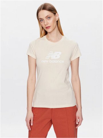 New Balance T-Shirt Essentials Stacked Logo WT31546 Béžová Athletic Fit