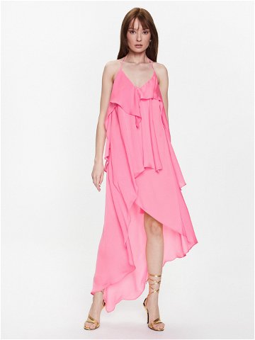 Pinko Koktejlové šaty 100710 A0NP Růžová Regular Fit