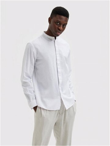 Selected Homme Košile New Linen 16079054 Bílá Regular Fit