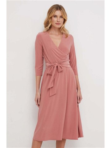 Šaty Lauren Ralph Lauren růžová barva mini 250769904