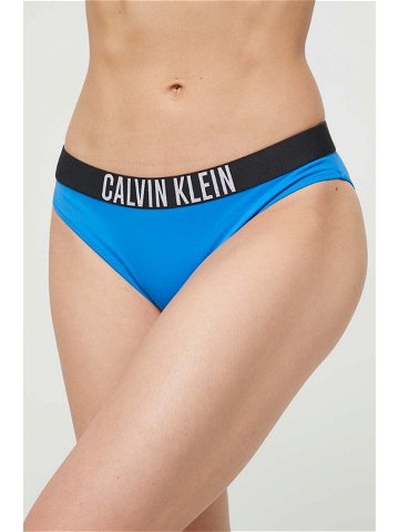 Plavkové kalhotky Calvin Klein tmavomodrá barva