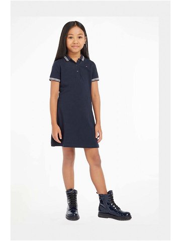 Dívčí šaty Tommy Hilfiger tmavomodrá barva mini