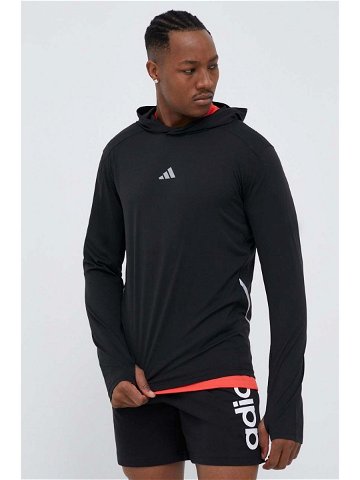 Joggingová mikina adidas Performance X-City černá barva s kapucí