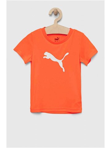 Dětské tričko Puma ACTIVE SPORTS Poly Cat Tee B oranžová barva s potiskem