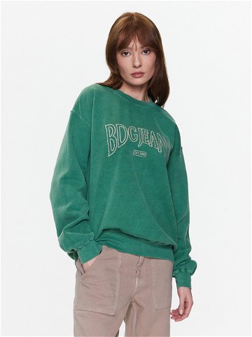 BDG Urban Outfitters Mikina BDG EMBROIDERED SWEAT 76470806 Zelená Oversize