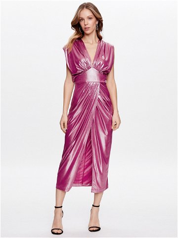 Rinascimento Koktejlové šaty CFC0113001003 Růžová Slim Fit