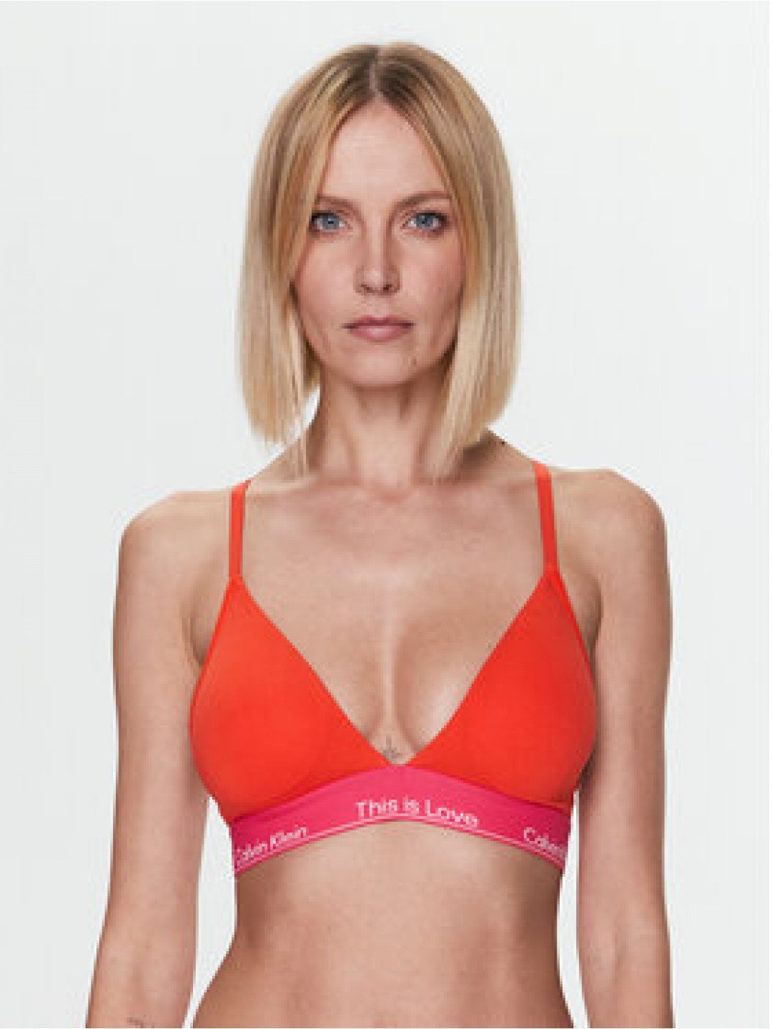 Calvin Klein Underwear Podprsenka Bralette Light Lined 000QF7282E Červená