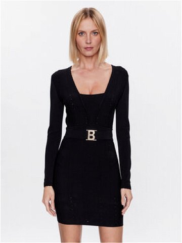 Blugirl Blumarine Koktejlové šaty RA3057-MA55N Černá Slim Fit