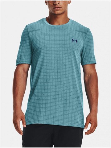 Světle modré sportovní tričko Under Armour UA Seamless Grid SS