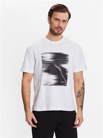 Calvin Klein T-Shirt Motion Graphic K10K111116 Bílá Regular Fit