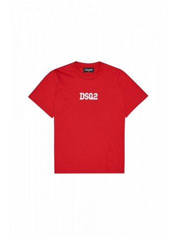 Tričko dsquared slouch fit t-shirt červená 8y