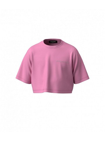 Tričko dsquared easy tee cropped t-shirts růžová 6y