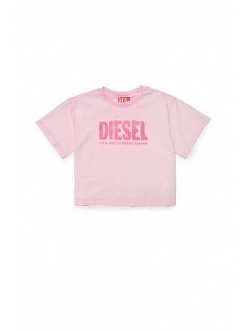 Tričko diesel toilfy t-shirt růžová 4y