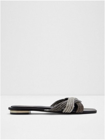 Černo-stříbrné dámské pantofle ALDO Naira
