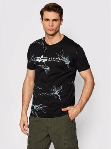 Alpha Industries T-Shirt Lightning Aop 106500 Černá Regular Fit
