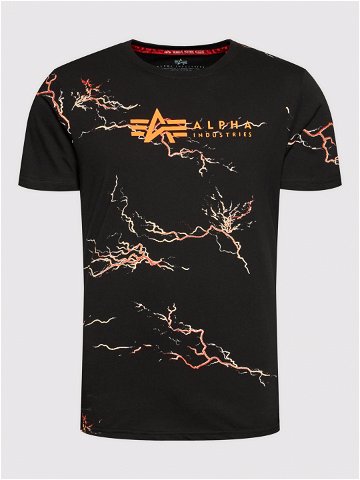 Alpha Industries T-Shirt Lightning Aop 106500 Černá Regular Fit