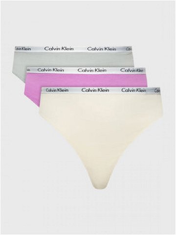 Calvin Klein Underwear Sada 3 kusů string kalhotek 000QD3800E Barevná
