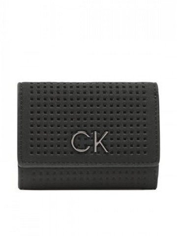 Calvin Klein Malá dámská peněženka Re-Lock Trifold Xxs Perf K60K610662 Černá