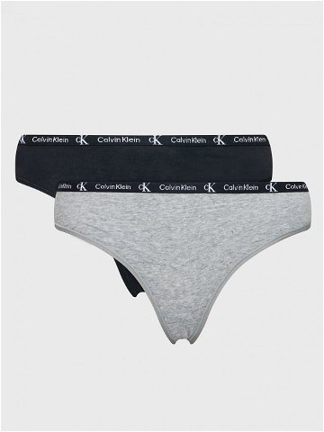 Calvin Klein Underwear Sada 2 kusů string kalhotek 000QD3990E Barevná