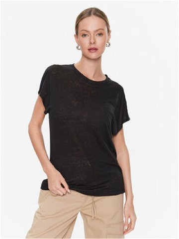Calvin Klein T-Shirt Linen Jearsey C-Neck Top Ss K20K205304 Černá Regular Fit