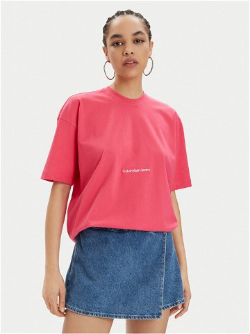 Calvin Klein Jeans T-Shirt J20J220768 Růžová Relaxed Fit
