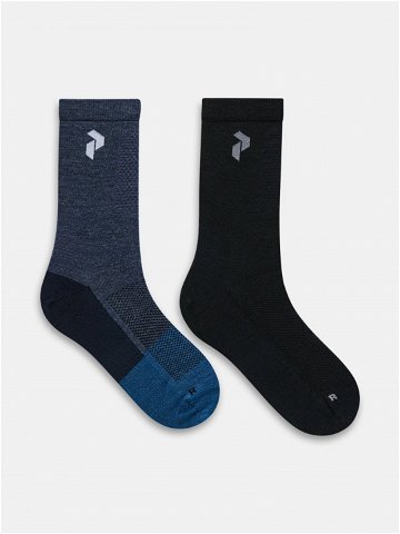 Ponožky 2-pack peak performance hiking sock 2-pack modrá 39 42