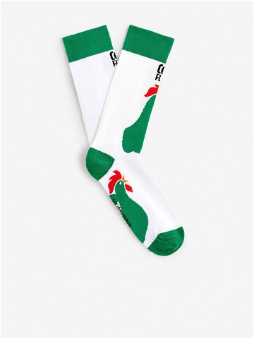 Bílo-zelené pánské ponožky Celio Corn Flakes
