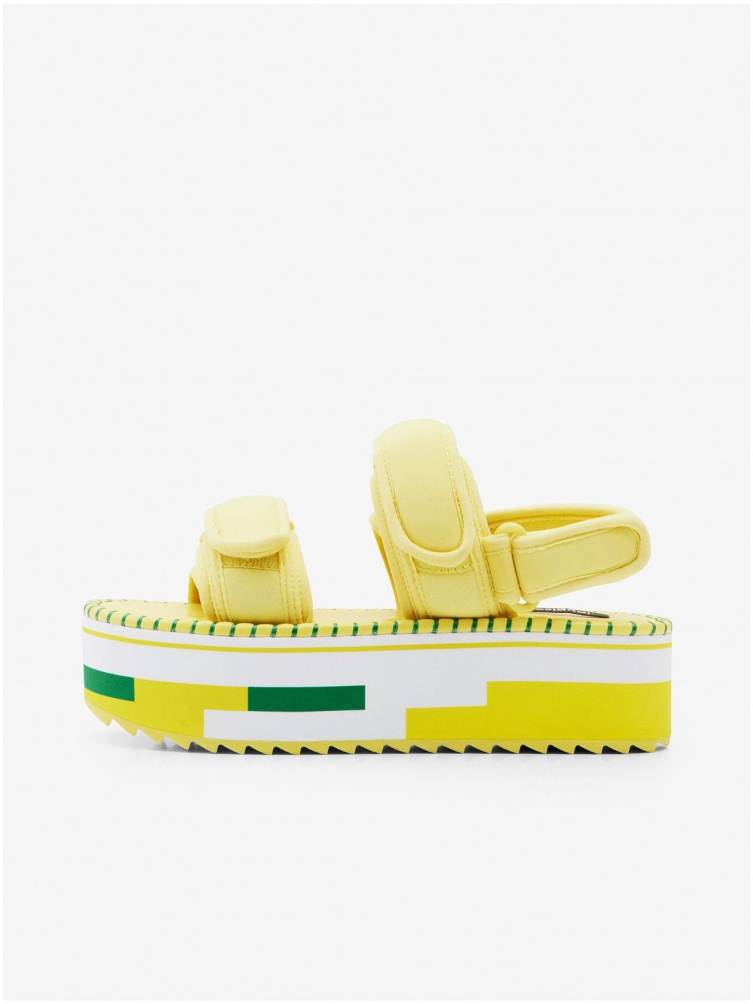 Žluté dámské sandály na platformě Desigual Rainbow Color