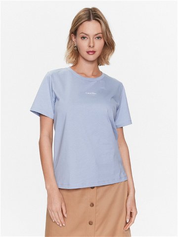 Calvin Klein Jeans T-Shirt Micro Logo K20K205454 Světle modrá Regular Fit